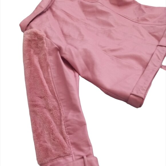 Ashley Stewart Women's Faux Fur Pink Jacket Coat Size 18/20 - Picture 10 of 12